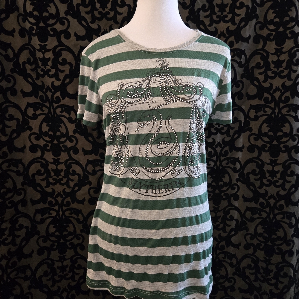 Universal Studios Wizarding World Of Harry Potter Slytherin Studded Shirt XL